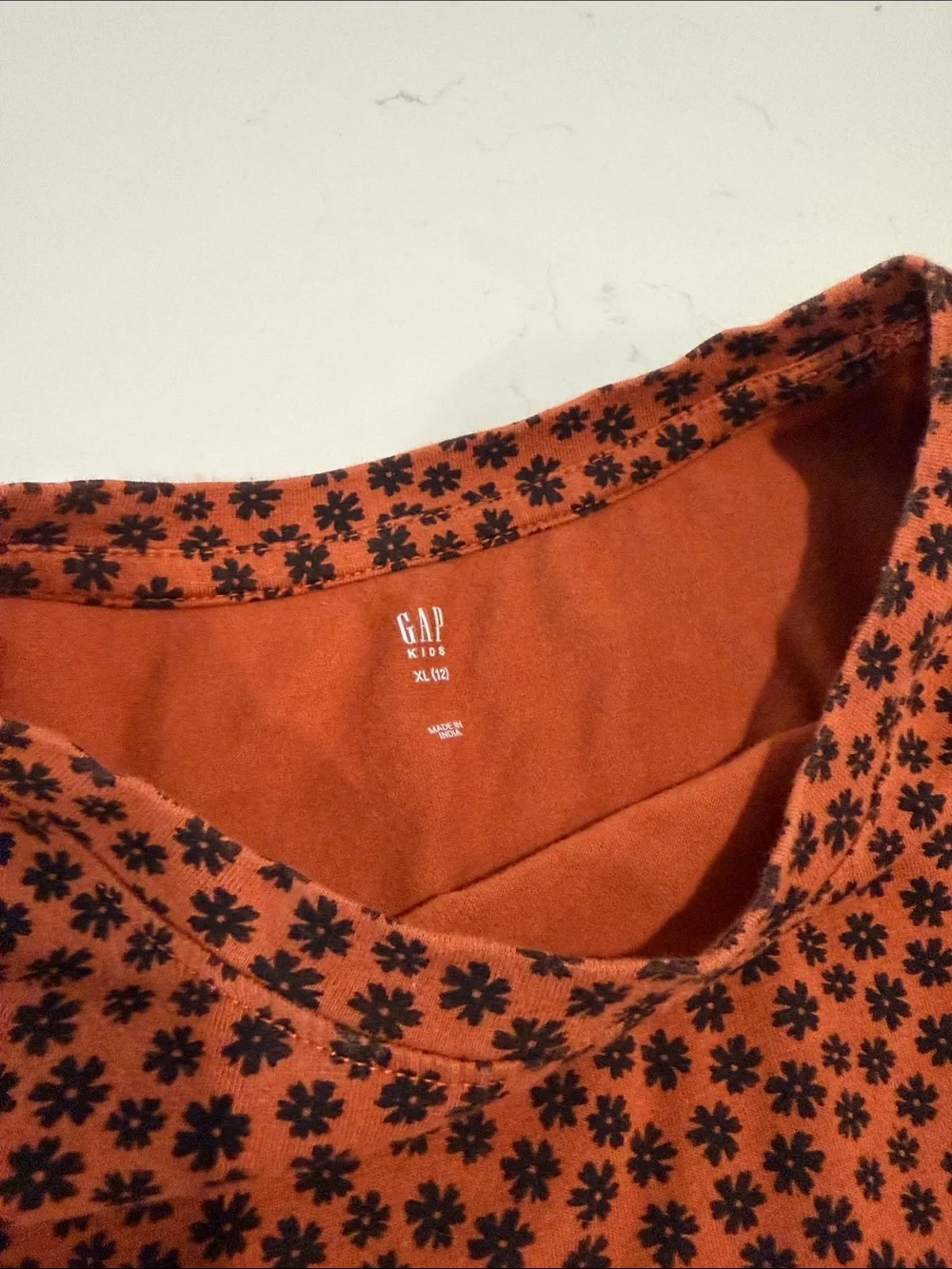 GAP Rust Brown and Black Floral Kids Skort Set